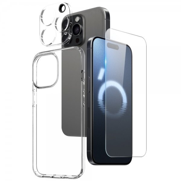 Northjo iPhone 16 Pro Max -kuori näytön- ja kameransuojalla 3-in-1