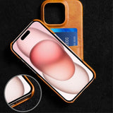 iPhone 16 Pro Max -kotelo kahdella korttipaikalla, tummanruskea