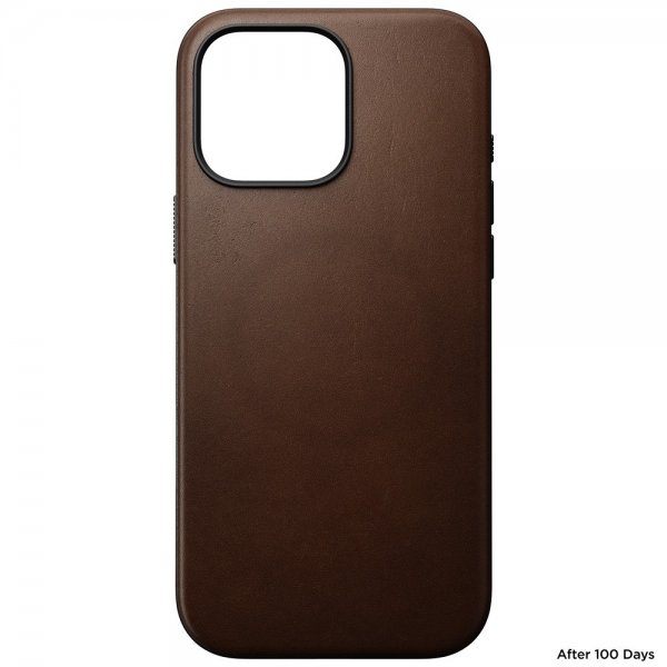 Nomad iPhone 16 Pro Max -kuori Modern Leather Case, ruskea