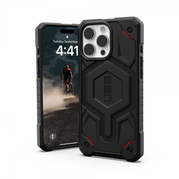 Urban Armor Gear (UAG) iPhone 16 Pro Max -suojakuori Monarch Pro Kevlar MagSafe, musta