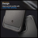 Spigen iPhone 16 Pro Max -kuori, Rugged Armor MagFit, harmaa