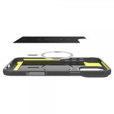 Spigen iPhone 16 Pro Max -kuori, Rugged Armor MagFit, harmaa