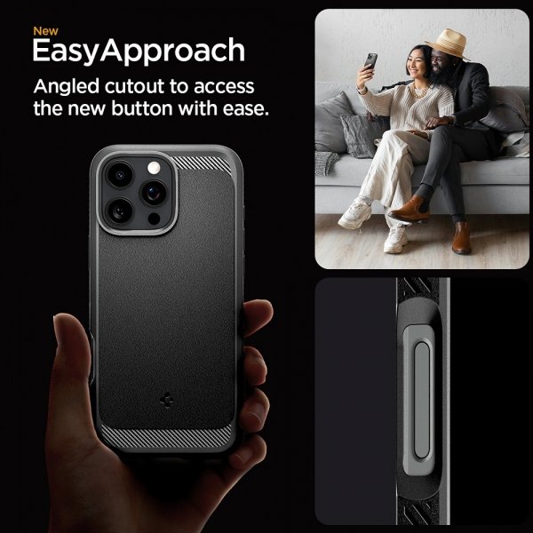 Spigen iPhone 16 Pro Max -suojakuori Rugged Armor MagFit Matte Black