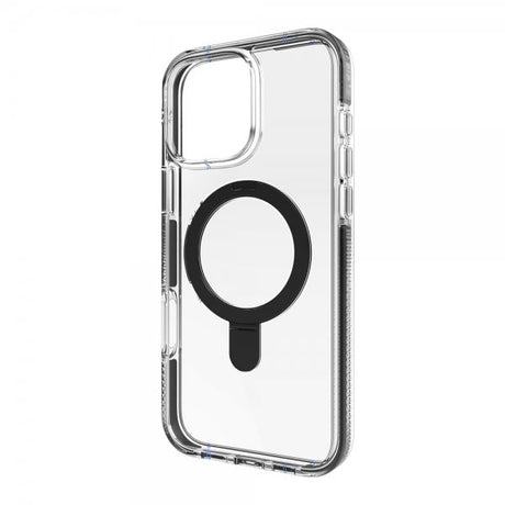 ZAGG iPhone 16 Pro Max -kuori, Santa Cruz Snap Ring Stand, musta