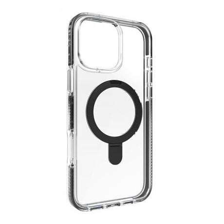 ZAGG iPhone 16 Pro Max -kuori, Santa Cruz Snap Ring Stand, musta