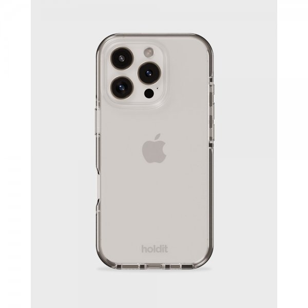 holdit iPhone 16 Pro Max Kuoret Seethru Valkoinen