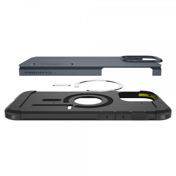 Spigen iPhone 16 Pro Max -suojakuori Tough Armor MagFit, Metal Slate