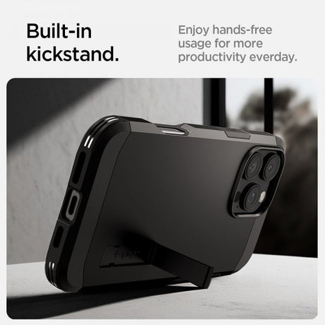 Spigen iPhone 16 Pro Max Kuori Tough Armor MagFit Musta