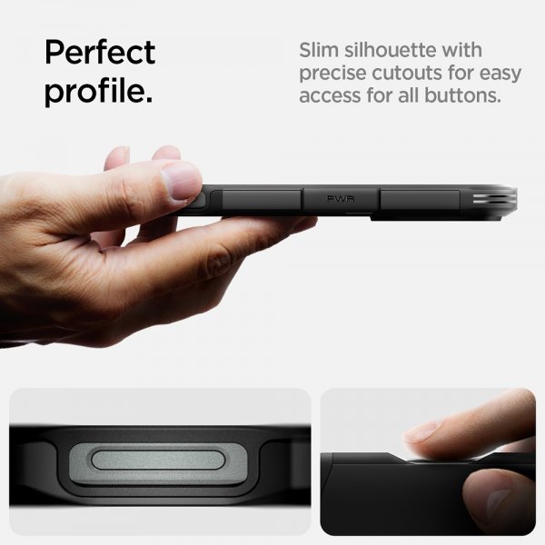 Spigen iPhone 16 Pro Max Kuori Tough Armor MagFit Musta