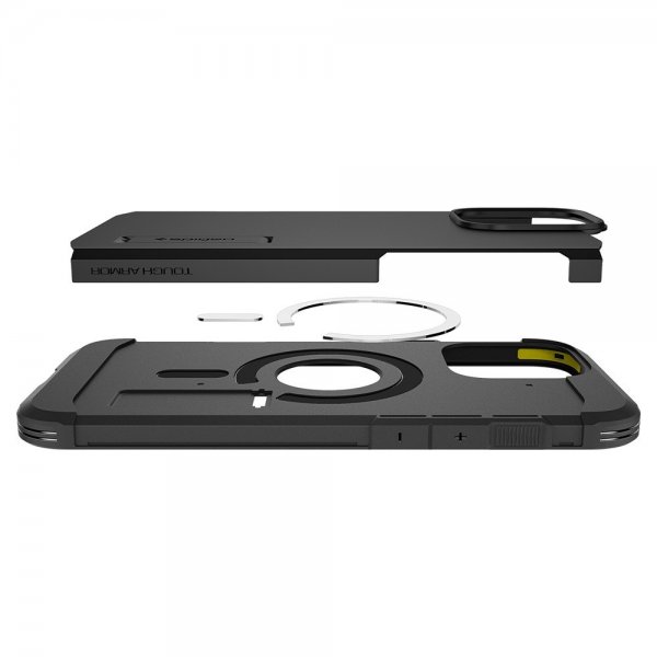 Spigen iPhone 16 Pro Max Kuori Tough Armor MagFit Musta