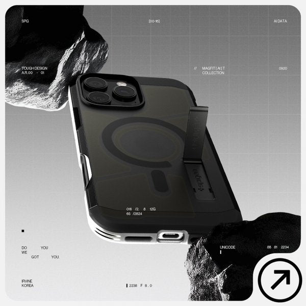 Spigen iPhone 16 Pro Max Kuori Tough Armor T MagFit Frost Black
