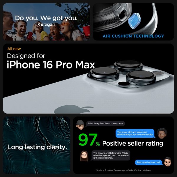 Spigen iPhone 16 Pro Max -suojakuori Ultra Hybrid Frost Clear