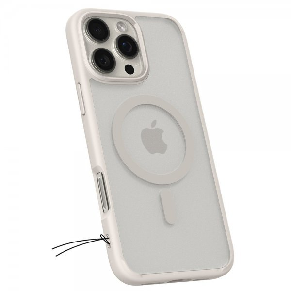 Spigen iPhone 16 Pro Max -suojakuori Ultra Hybrid MagFit Frost Natural Titanium