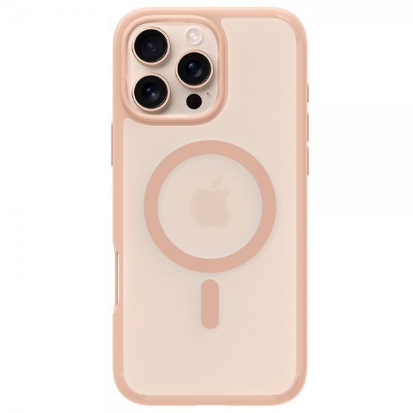 Spigen iPhone 16 Pro Max -suojakuori Ultra Hybrid MagFit Frost Rose Titanium