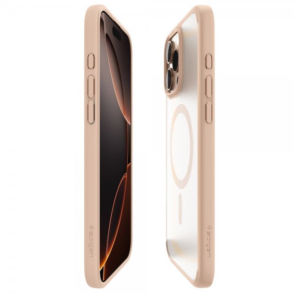 Spigen iPhone 16 Pro Max -suojakuori Ultra Hybrid MagFit Frost Rose Titanium