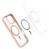 Spigen iPhone 16 Pro Max -suojakuori Ultra Hybrid MagFit Frost Rose Titanium