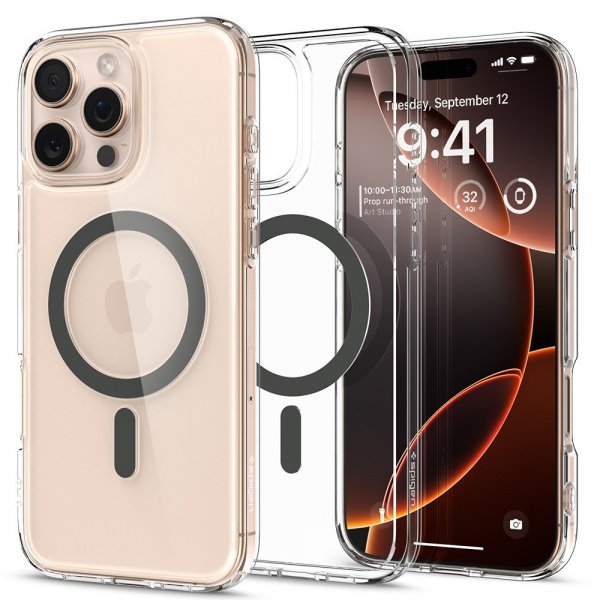 Spigen iPhone 16 Pro Max -suojakuori Ultra Hybrid MagFit Graphite