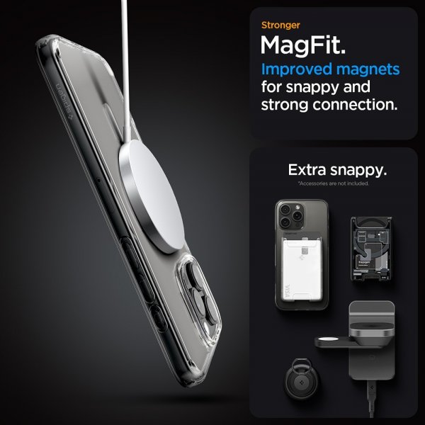 Spigen iPhone 16 Pro Max -suojakuori Ultra Hybrid MagFit Graphite