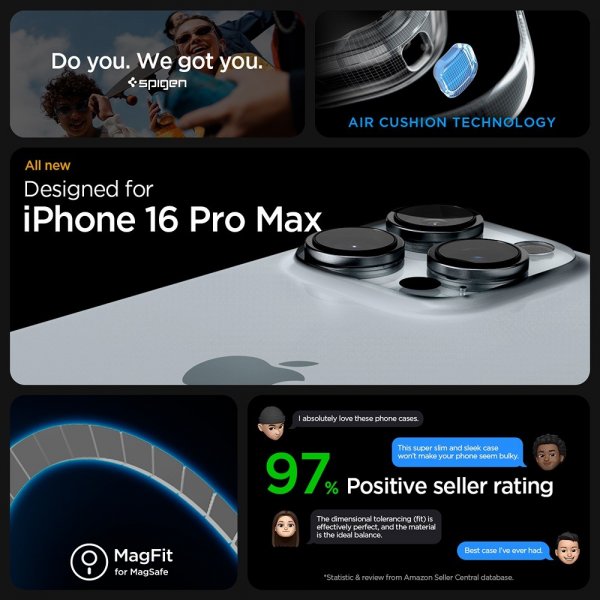 Spigen iPhone 16 Pro Max -suojakuori Ultra Hybrid MagFit Graphite