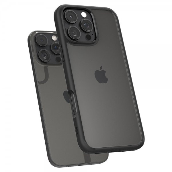 Spigen iPhone 16 Pro Max -suojakuori, Ultra Hybrid, mattamusta
