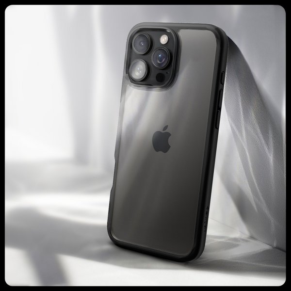 Spigen iPhone 16 Pro Max -suojakuori, Ultra Hybrid, mattamusta