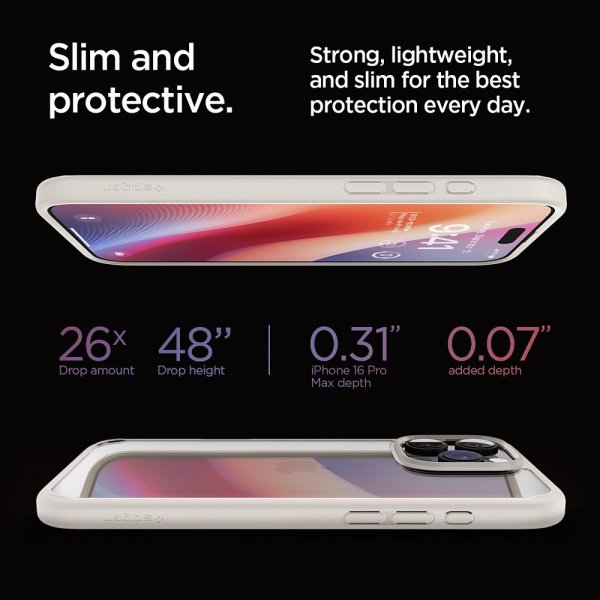Spigen iPhone 16 Pro Max Kuori Ultra Hybrid Natural Titanium