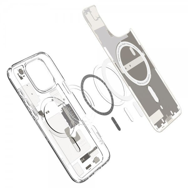 Spigen iPhone 16 Pro Max -suojakuori Ultra Hybrid Zero One MagFit Natural Titanium
