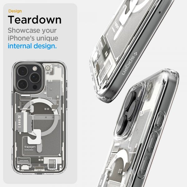 Spigen iPhone 16 Pro Max -suojakuori Ultra Hybrid Zero One MagFit Natural Titanium