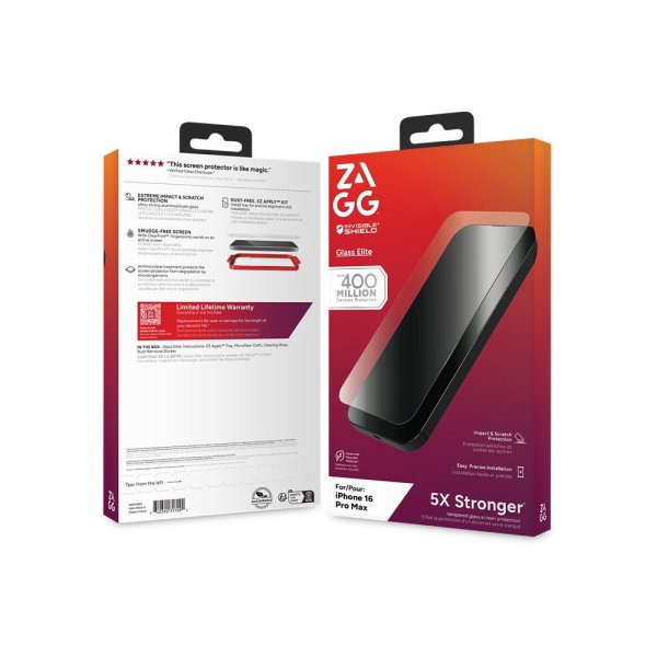 ZAGG InvisibleShield iPhone 16 Pro Max -näytönsuoja Glass Elite