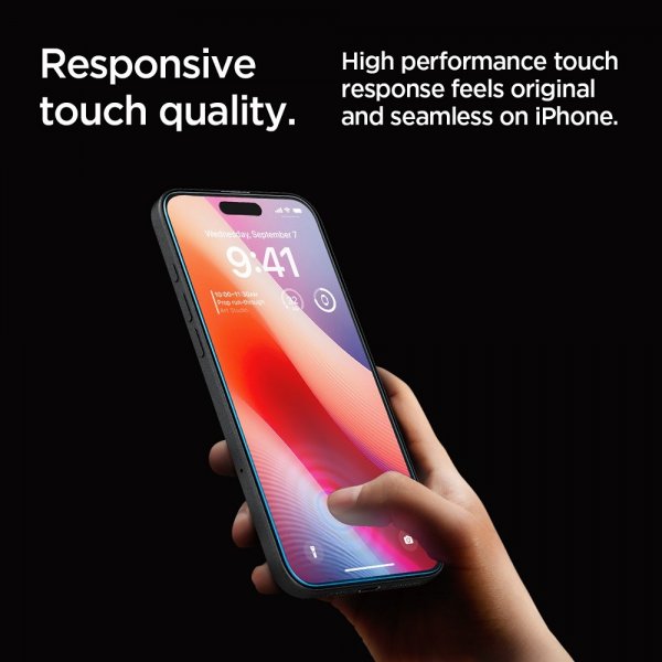 Spigen iPhone 16 Pro Max/iPhone 17 Pro Max Näytönsuoja GLAS.tR EZ Fit 2-pakkaus