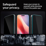 Spigen iPhone 16 Pro Max/iPhone 17 Pro Max Näytönsuoja GLAS.tR EZ Fit Privacy 2-pakkaus