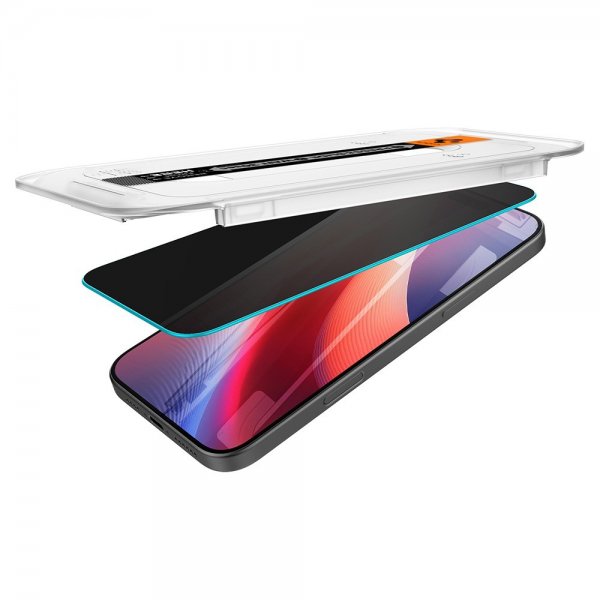 Spigen iPhone 16 Pro Max/iPhone 17 Pro Max Näytönsuoja GLAS.tR EZ Fit Privacy 2-pakkaus