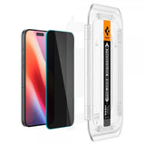 Spigen iPhone 16 Pro Max/iPhone 17 Pro Max Näytönsuoja GLAS.tR EZ Fit Privacy 2-pakkaus