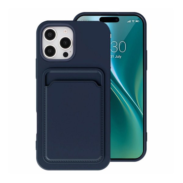 iPhone 16 Pro Kuoret Korttipidike Sininen