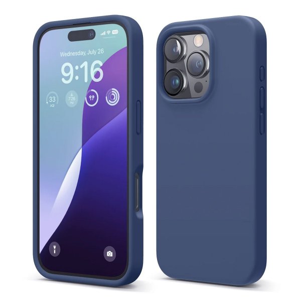 Rvelon iPhone 16 Pro silikonikuori, sininen