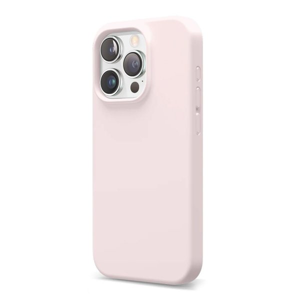 Rvelon iPhone 16 Pro Kuori Silikoni Vaaleanpunainen