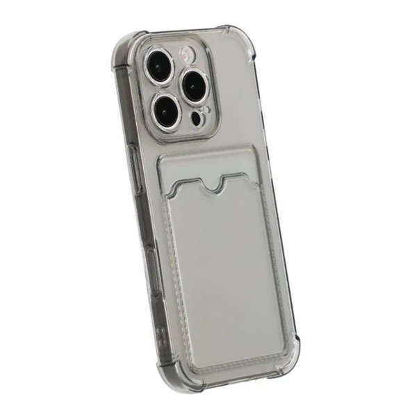 iPhone 16 Pro Kuori Korttipidike Iskunkestävä Musta