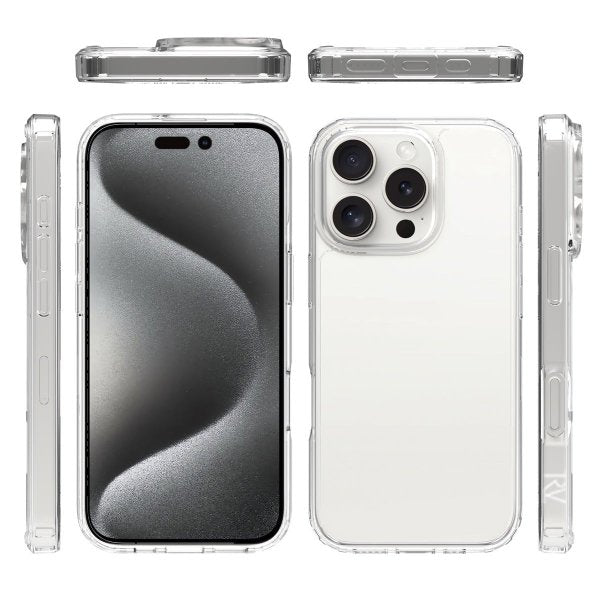 Rvelon iPhone 16 Pro Kuori Läpinäkyvä TPU Läpinäkyvä