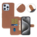 Rvelon iPhone 16 Pro -kotelo magneettisesti irrotettava kuori, ruskea