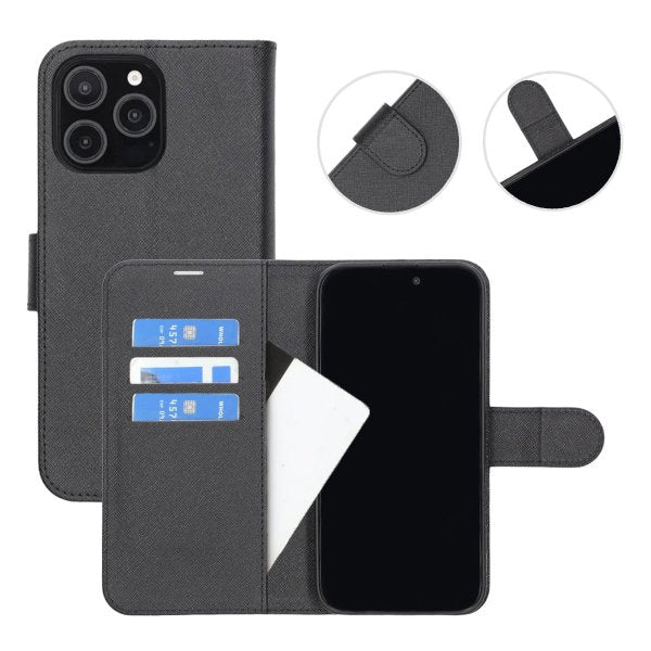 iPhone 16 Pro Kotelo Jalustalla Musta