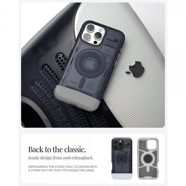 Spigen iPhone 16 Pro -suojakuori Classic C1 MagFit Graphite