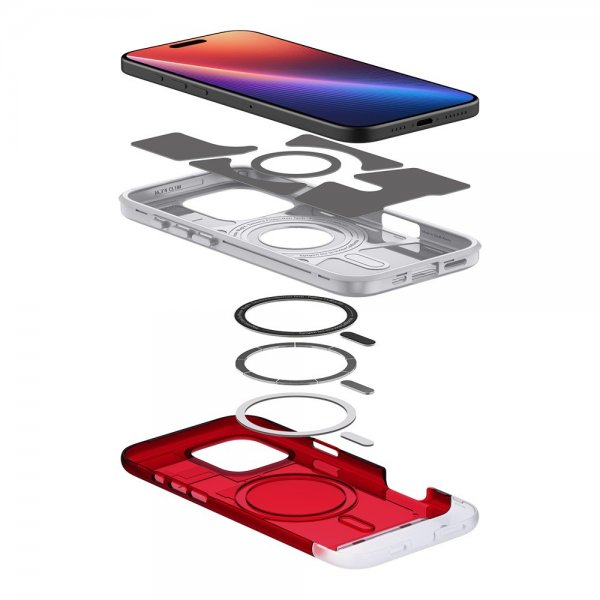 Spigen iPhone 16 Pro -kuori Classic C1 MagFit Ruby