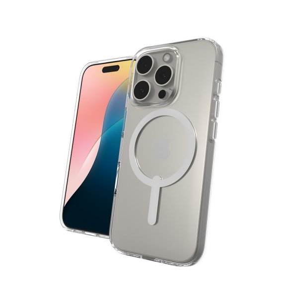 ZAGG iPhone 16 Pro -suojakuori Crystal Palace Lite Snap, läpinäkyvä