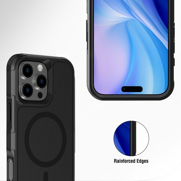 4smarts iPhone 16 Pro Kuori Defend Kotelo Ultimag Musta