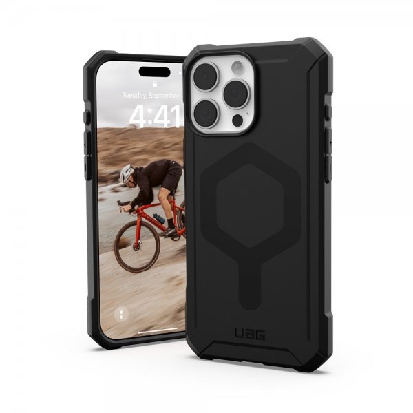 Urban Armor Gear (UAG) iPhone 16 Pro Essential Armor MagSafe -suojakuori, musta