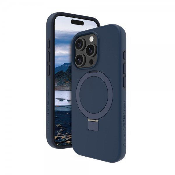 dbramante1928 iPhone 16 Pro -kuori Iceland Ultra D3O MagSafe Kickstand Sininen