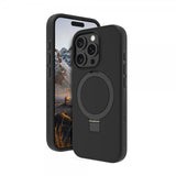 dbramante1928 iPhone 16 Pro -kuori Iceland Ultra D3O MagSafe Kickstand, musta