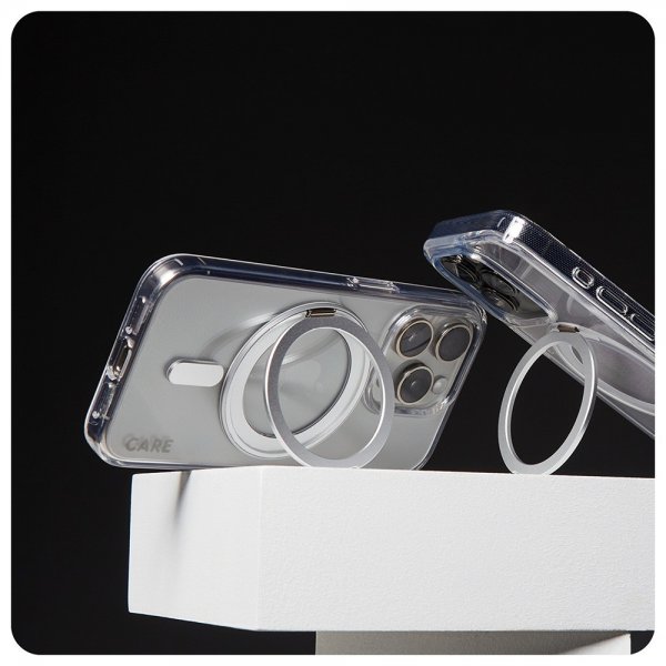 CARE by PanzerGlass iPhone 16 Pro -kuori, tukijalallinen, MagSafe, hopea