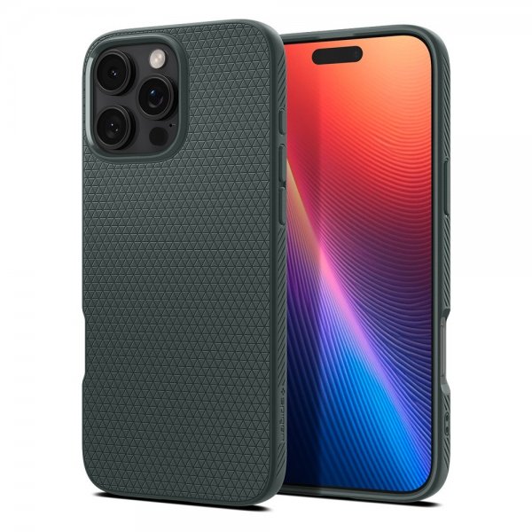 Spigen iPhone 16 Pro -kuori Liquid Air Abyss Green