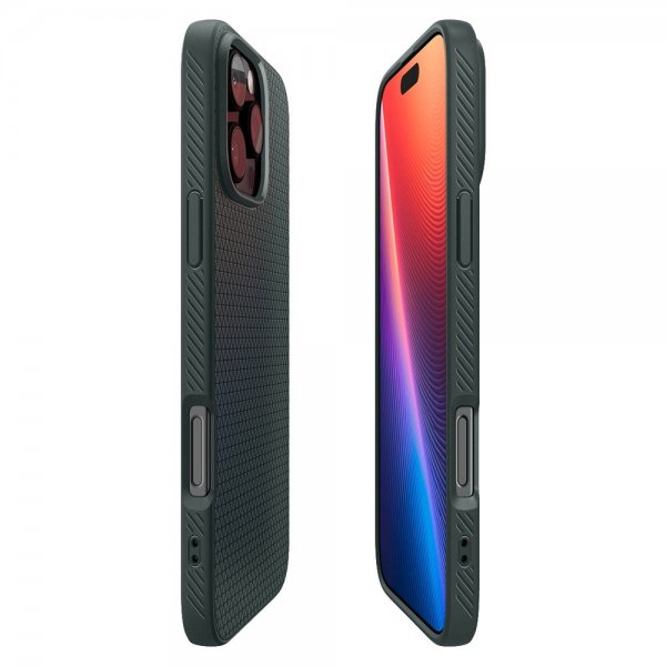 Spigen iPhone 16 Pro -kuori Liquid Air Abyss Green